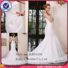 KB14236 nouvelles robes en trompette Corsage en dentelle et dessus en gaine de luxe en mesure sur mesure